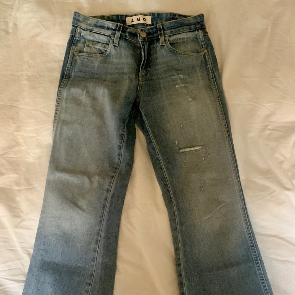 AMO Jane sweet cheeks jeans kick flare crop Sz -26